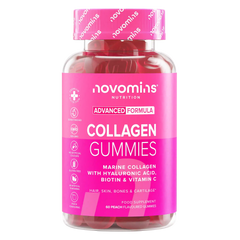 Bottle of Novomins Collagen Gummies