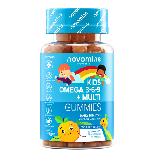 kids omega 3 6 9 gummies with multivitamin gummies for brain support