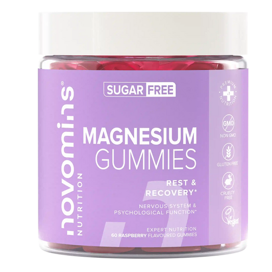 sugar free novomins gummy magnesium supplements for rest and recovery with magnesium citrate