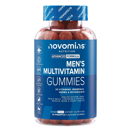 chewable novomins multivitamin tablets for men with 24 vitamins minerals herbs and botanicals