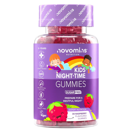 novomins kids night time sleep gummies for kids sugar free for restful sleep for children
